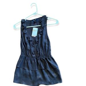 NWT Banana Republic Ruffled Grey Top Size PS
